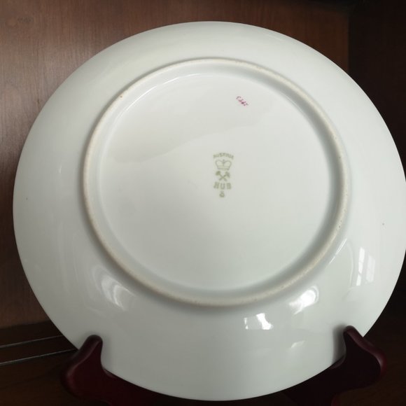 Antique Austria Roses Porcelain Plate - Picture 4 of 6